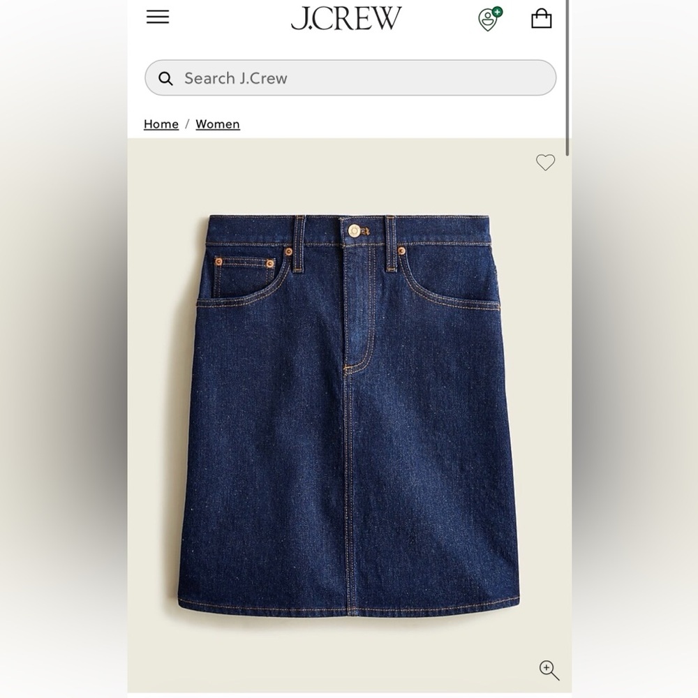 J. Crew Dark Blue Denim Skirt